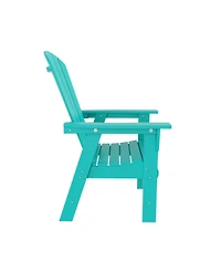 WestinTrends Outdoor Patio Shell-back Adirondack Dining Chair Weather Resistant