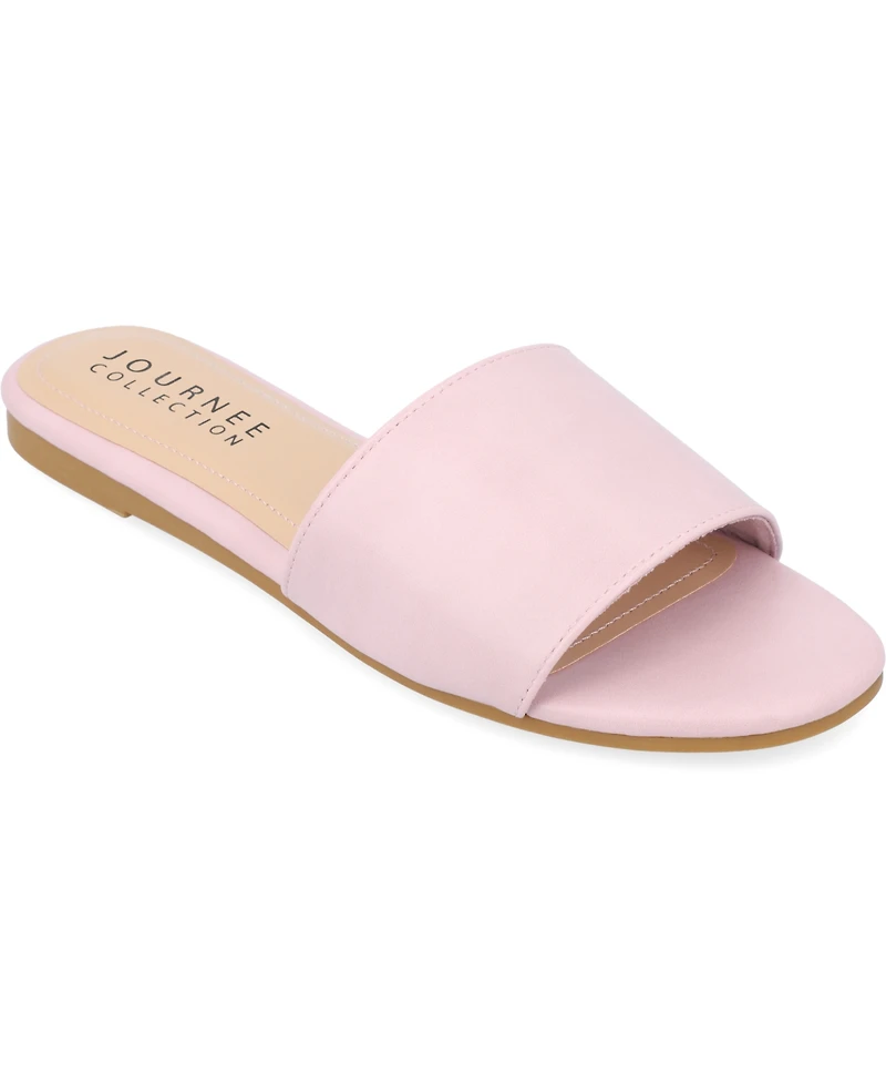 Journee Collection Women's Kolinna Slip On Flat Sandals