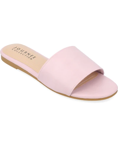 Journee Collection Women's Kolinna Slip On Flat Sandals