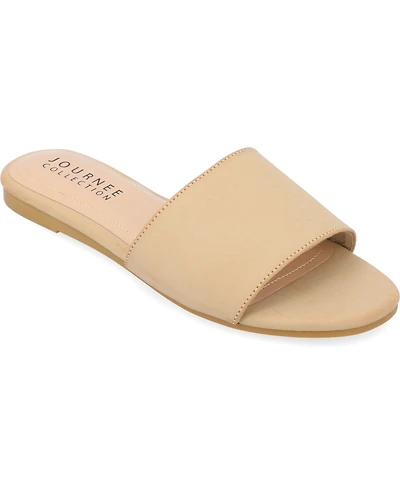 Journee Collection Women's Kolinna Slip On Flat Sandals