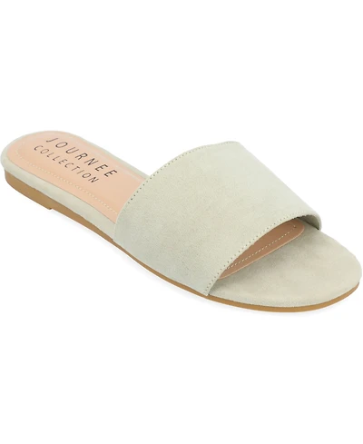 Journee Collection Women's Kolinna Slip On Flat Sandals