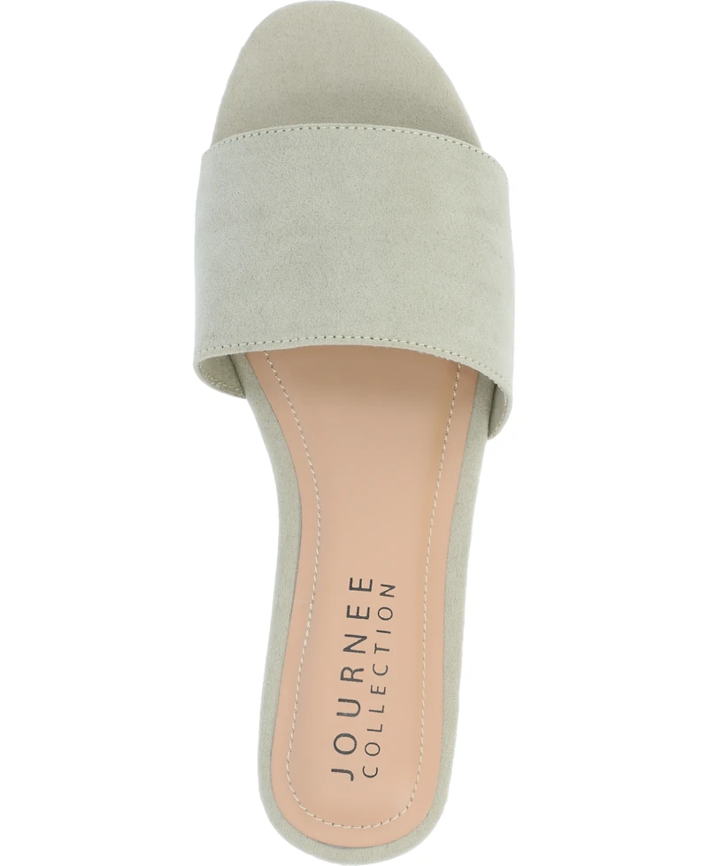 Journee Collection Women's Kolinna Slip On Flat Sandals