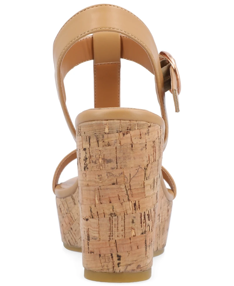 Journee Collection Women's Matildaa Platform Wedge Sandals