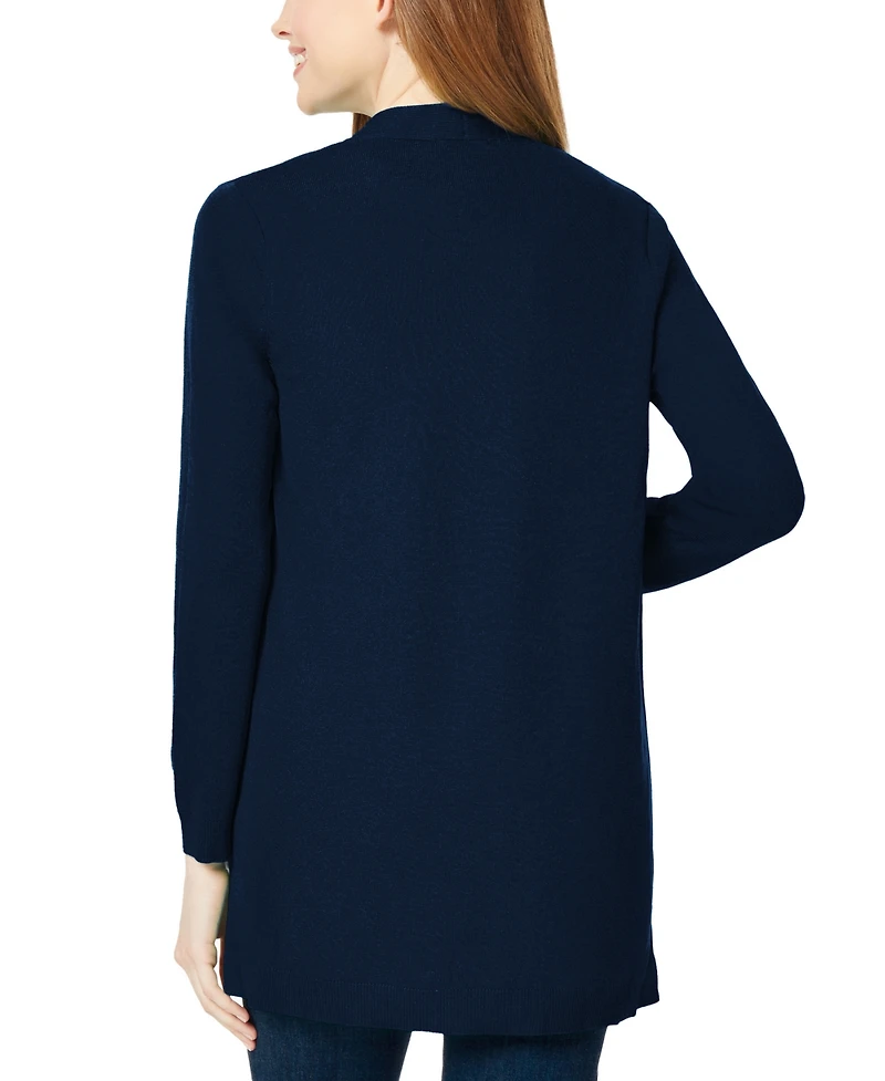 Jones New York Women's Relaxed V-Neck Open Cardigan