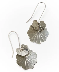 Matr Boomie Silver-Tone and Gold-Tone Ishya Leaf Earrings