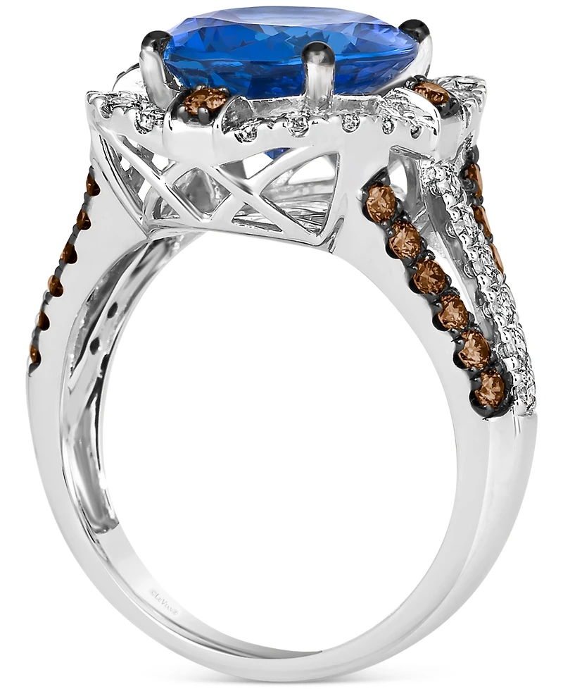 Le Vian Blueberry Tanzanite (4-1/2 ct. t.w.), Chocolate Diamonds (1/2 ct. t.w.) & Nude Diamonds (1/2 ct. t.w.) Statement Ring in 14k White Gold