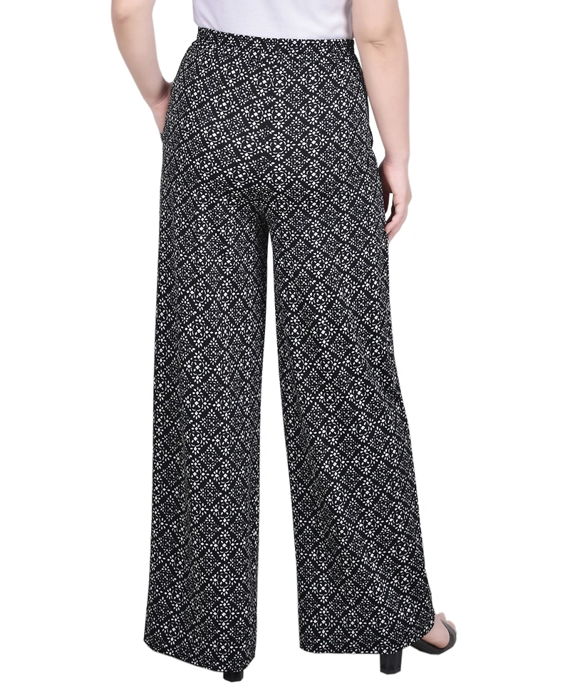 Ny Collection Petite Wide Leg Pull On Pants