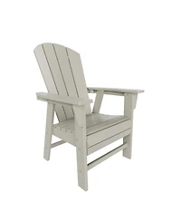 WestinTrends 7 Piece Outdoor Patio Dining Table and Adirondack Armchair Set
