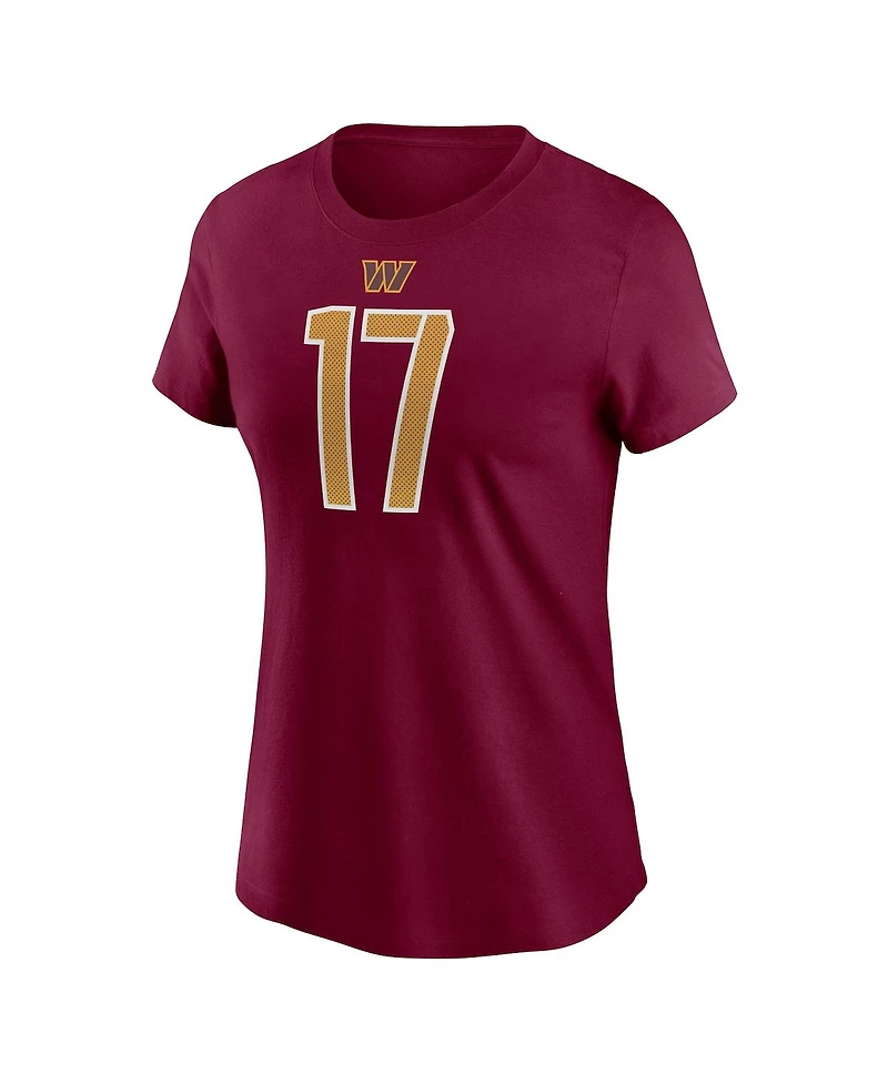 Women's Nike Terry McLaurin Burgundy Washington Commanders Player Name and Number T-shirt