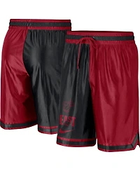 Men's Nike Red, Black Miami Heat Courtside Versus Force Split Dna Performance Shorts