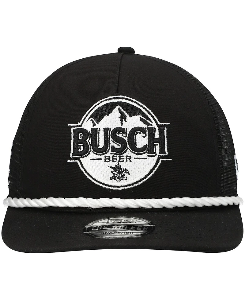 Men's New Era Black Kevin Harvick Golfer Snapback Hat
