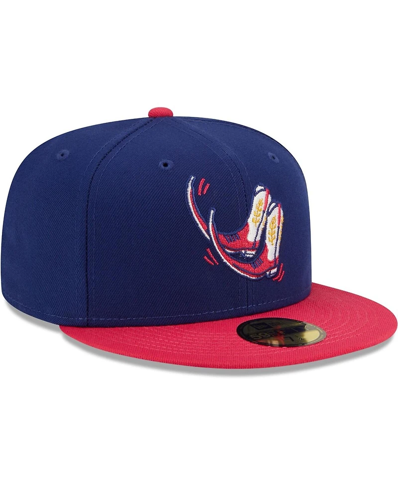 Men's New Era Navy, Coral Pointy Boots De Amarillo Copa La Diversion 59FIFTY Fitted Hat