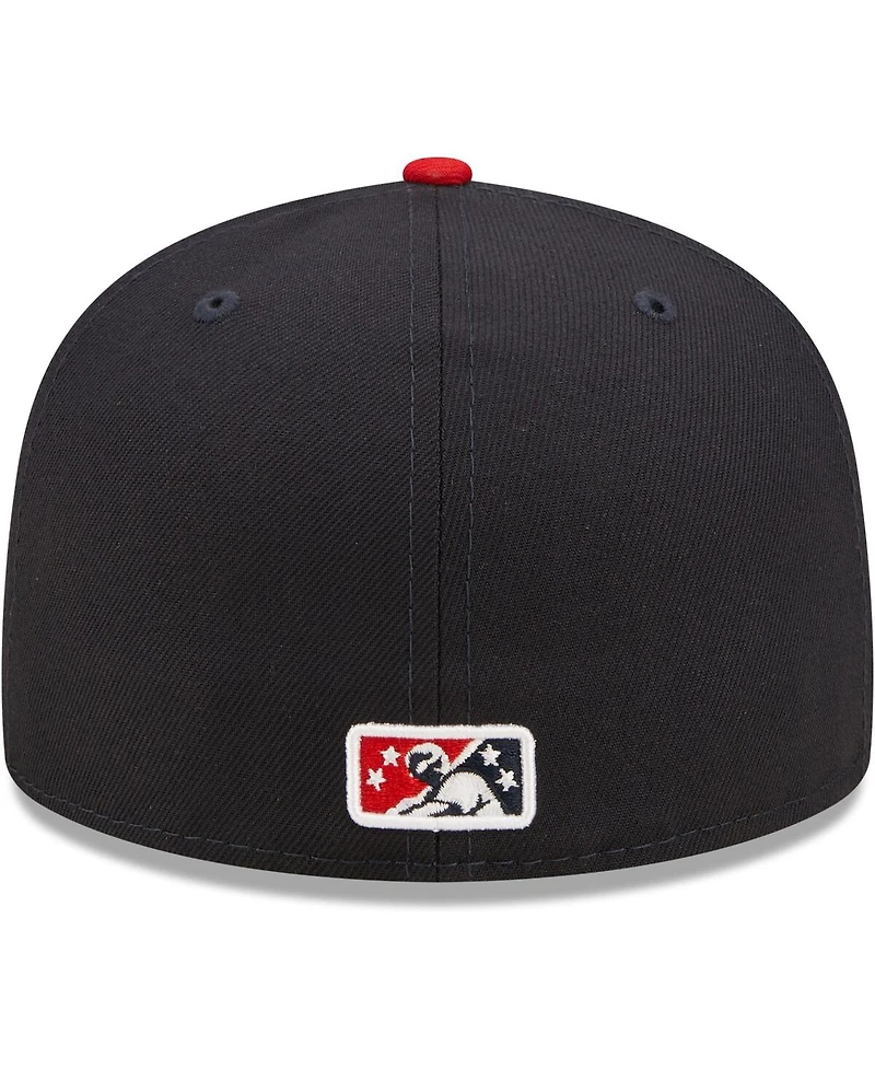 Men's New Era Navy Nashville Sounds Authentic Collection Road 59FIFTY Fitted Hat