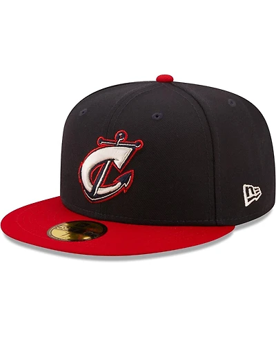 Men's New Era Navy Columbus Clippers Authentic Collection 59FIFTY Fitted Hat