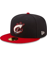 Men's New Era Navy Columbus Clippers Authentic Collection 59FIFTY Fitted Hat