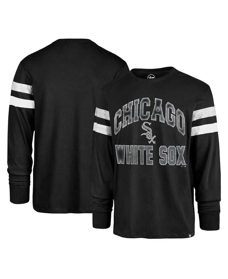 Men's '47 Brand Black Chicago White Sox Irving Long Sleeve T-shirt
