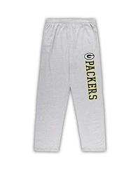 Men's Concepts Sport Green, Heather Gray Green Bay Packers Big and Tall T-shirt and Pants Sleep Set