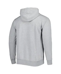 Men's Fanatics Heather Gray Atlanta Hawks Wordmark French Terry Pullover Hoodie