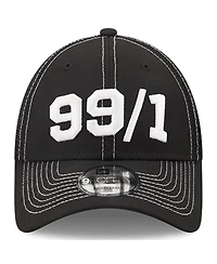 Men's New Era Black Trackhouse Racing 99/1 9FORTY Snapback Adjustable Trucker Hat