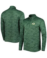 Men's Antigua Green Bay Packers Brigade Quarter-Zip Sweatshirt