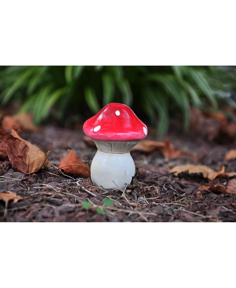 G & F Products Garden Life Size Mushroom Statue, 2 pieces, Red