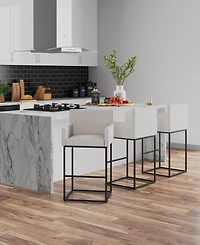 Manhattan Comfort Ambassador Leatherette Upholstered Barstool