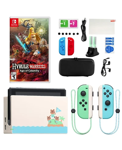 Animal Crossing: New Horizons Nintendo Switch with Hyrule Warriors & Accessory Kit