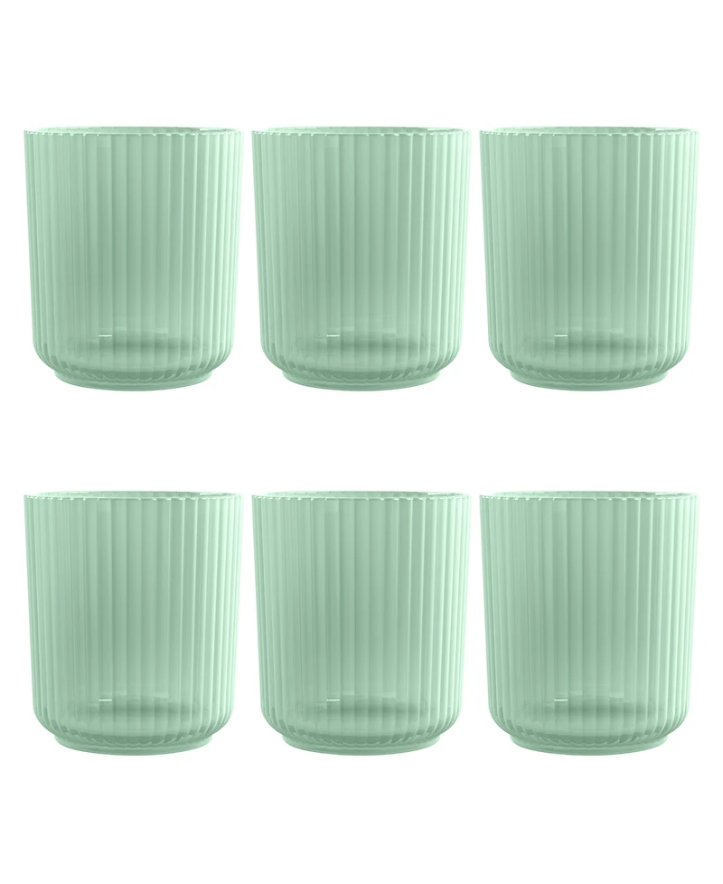 Abode Homewares Polypropylene Mesa Double Old Fashion Set of 6