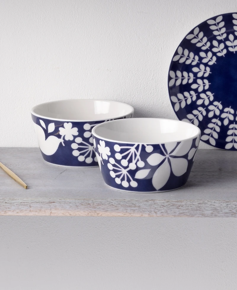 Noritake Bluefjord Set of 4 Cereal Bowls