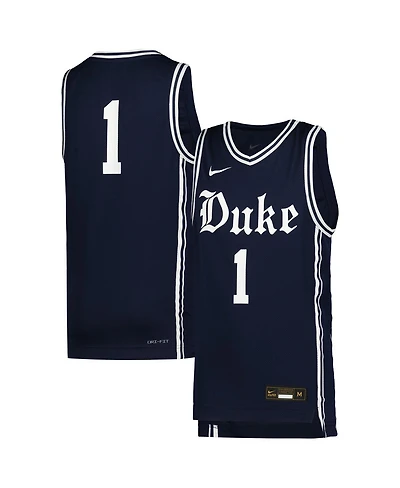 Big Boys and Girls Nike #1 Navy Duke Blue Devils Icon Replica Basketball Jersey