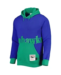 Men's Mitchell & Ness Royal Seattle Seahawks Big Face 5.0 Pullover Hoodie