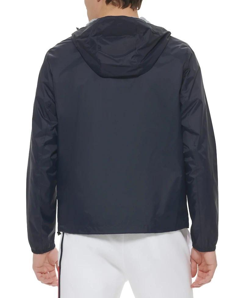 Tommy Hilfiger Men's Stretch Hooded Zip-Front Rain Jacket