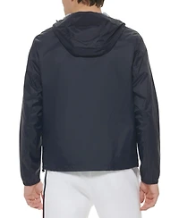 Tommy Hilfiger Men's Stretch Hooded Zip-Front Rain Jacket