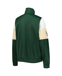 Women's G-iii 4Her by Carl Banks Hunter Green Milwaukee Bucks Change Up Full-Zip Track Jacket