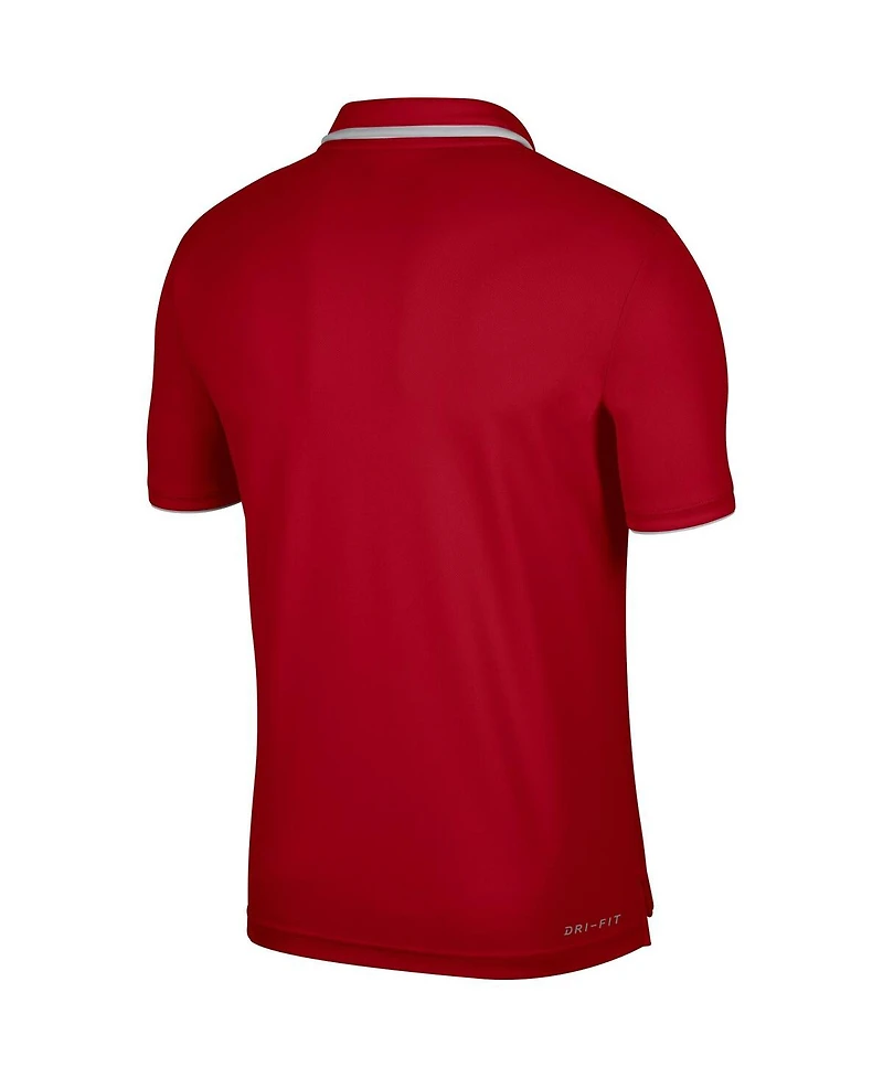 Men's Nike Scarlet Ohio State Buckeyes Wordmark Performance Polo Shirt