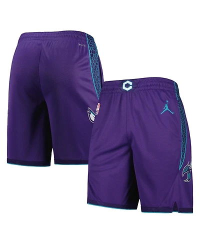 Men's Jordan Purple Charlotte Hornets 2022/2023 Statement Edition Swingman Performance Shorts