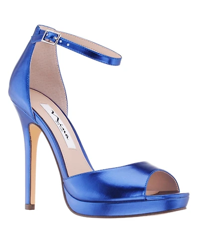 Nina Women's Famia Platform Peep Toe Evening Sandals
