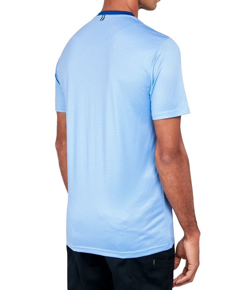 Society of Threads Men's Regular-Fit Broken Stripe Performance T-Shirt