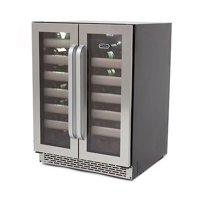 Whynter 40 Bottle Stainless Steel Door Dual Zone Built-in Wine Refrigerator