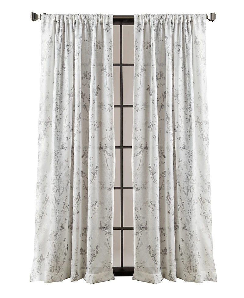 Dkny Atlanta Sheer Poletop 2 Piece Window Panel, 96" x 50"