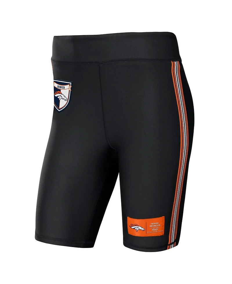 Women's Wear by Erin Andrews Black Denver Broncos Biker Shorts