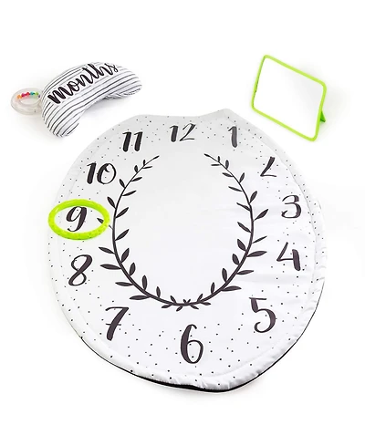Sassy Tummy Time Play Mat with Large Mirror and Bolster
