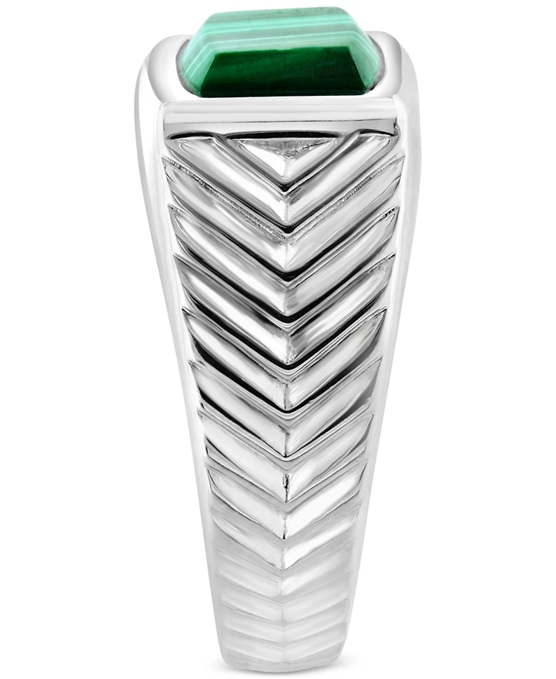 Effy Men's Malachite Ring in Sterling Silver