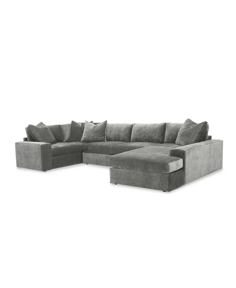 Michola 155" 3-Pc. Fabric Sectional with Chaise, Created for Macy's