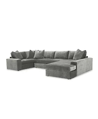 Michola 155" 3-Pc. Fabric Sectional with Chaise, Created for Macy's