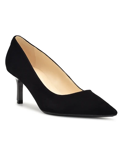 Nine West Women's Kuna 9X9 Kitten Heel Pointy Toe Dress Pumps