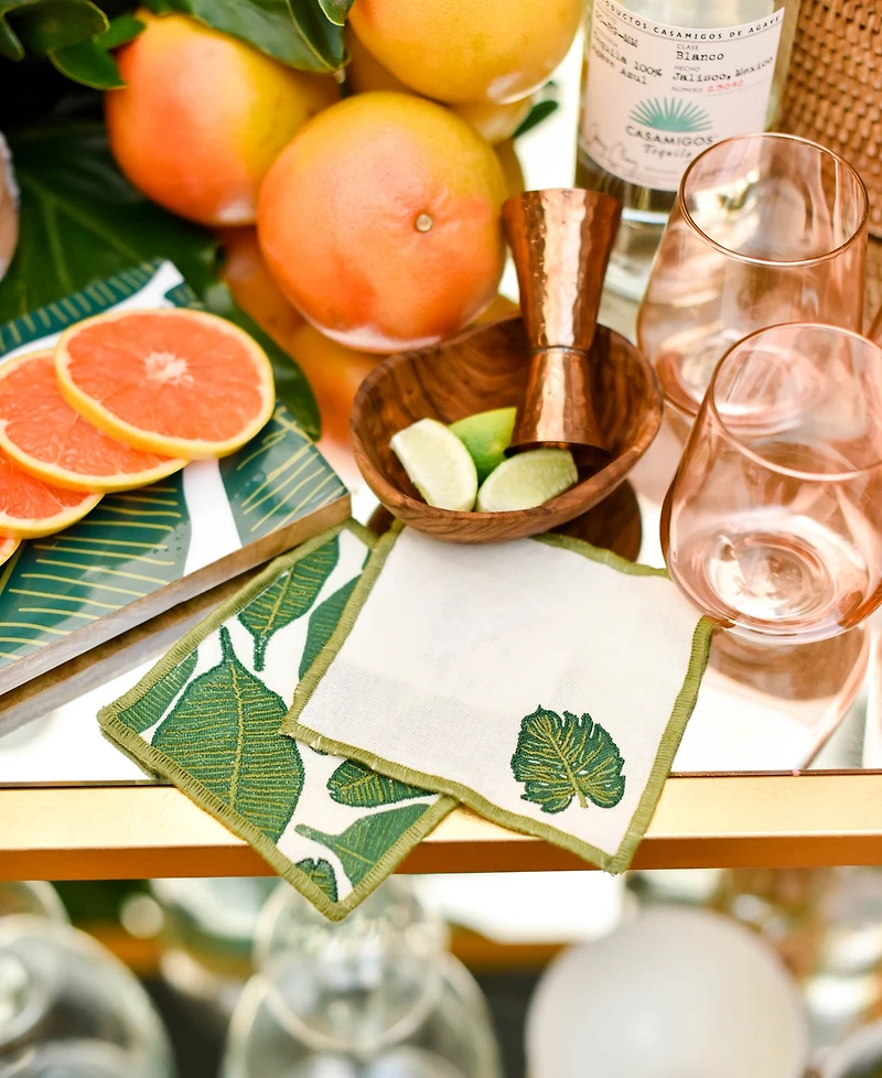 Coton Colors Palm Cocktail Napkins, Set of 4