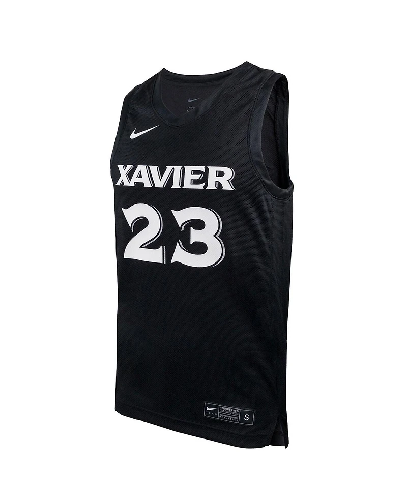 Men's Nike #23 Black Xavier Musketeers Replica Basketball Jersey