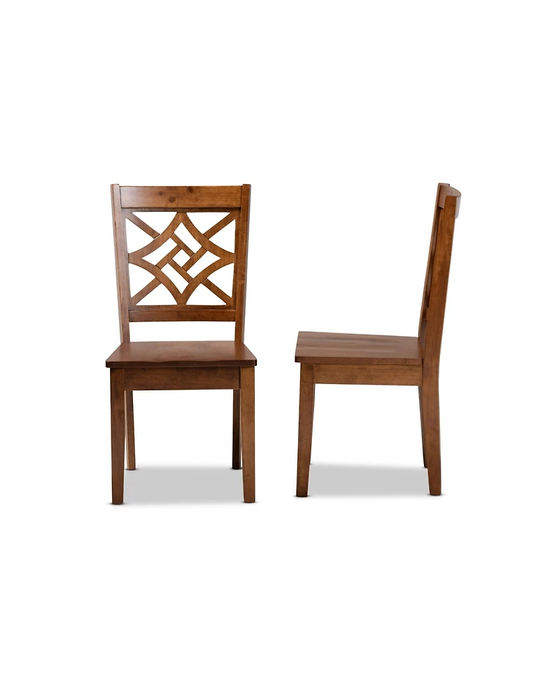 Baxton Studio Nicolette Modern and Contemporary 2-Piece Finished Wood Dining Chair Set