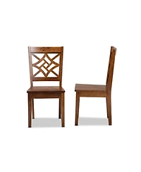 Baxton Studio Nicolette Modern and Contemporary 2-Piece Finished Wood Dining Chair Set